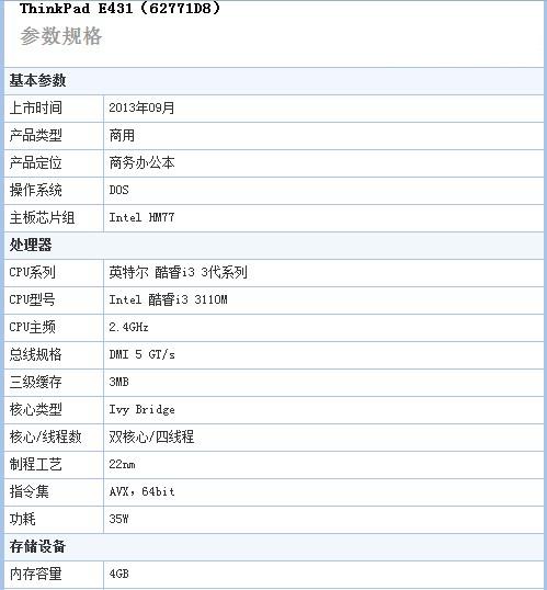 联想e431-联想e431配置参数